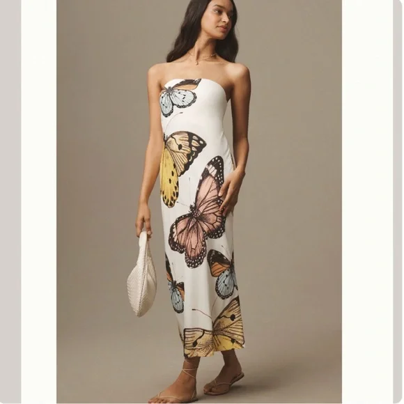 NWT Anthropologie The Tilda Butterly Slip Dress, S - Picture 7 of 17